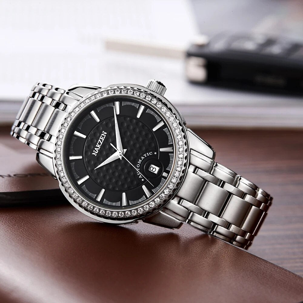 NAKZEN Diamond Bezel Automatic Watch | Orvane Legacy