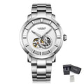 MEGIR Skeleton Automatic Steel Watch | Orvane Legacy