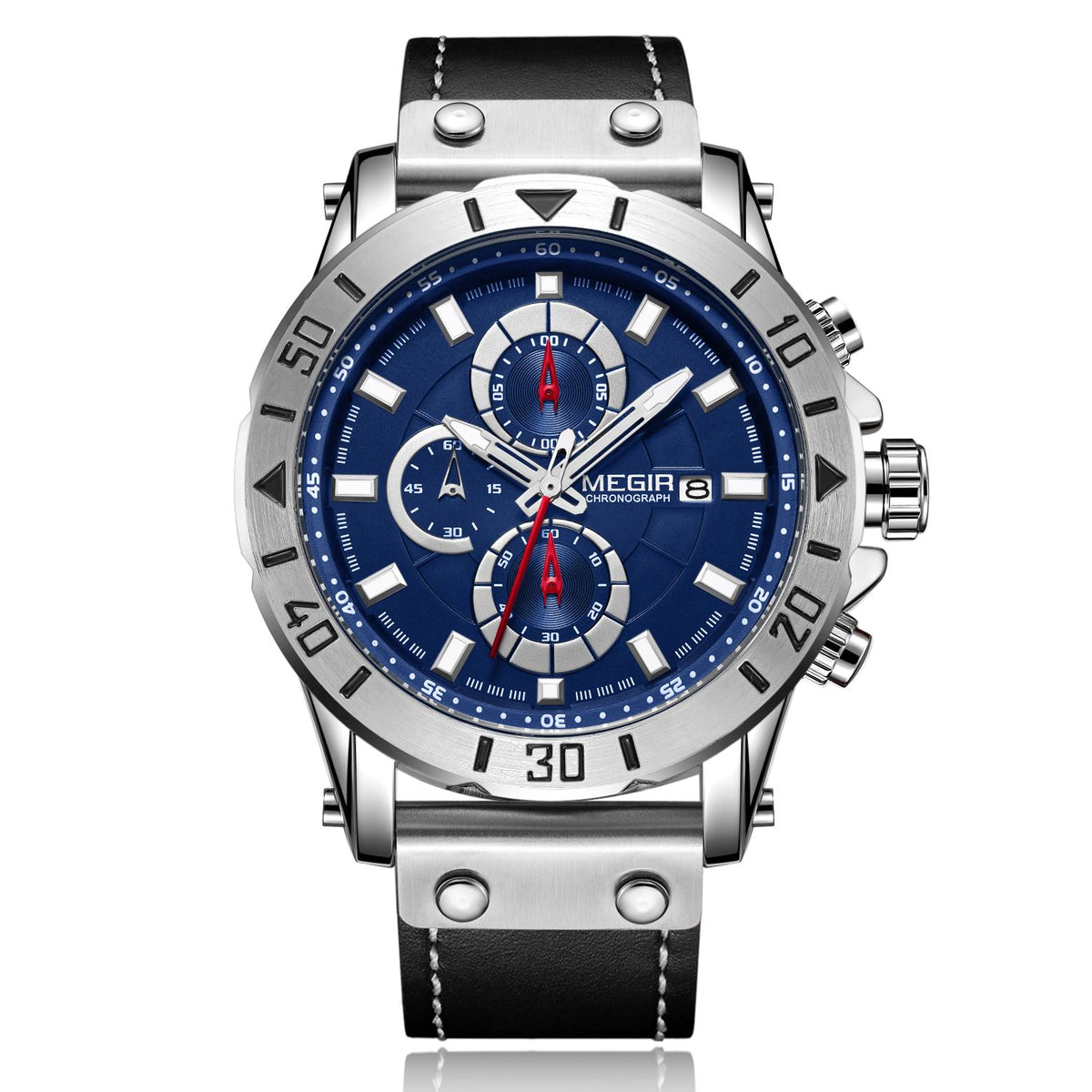 MEGIR Military Chronograph Leather Watch | Orvane Legacy